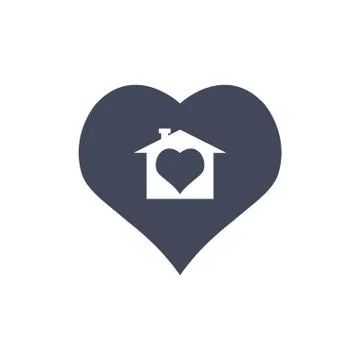 Heart Icon Vector flat design style Stock Illustration