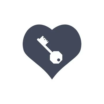 Heart Icon Vector flat design style Stock Illustration