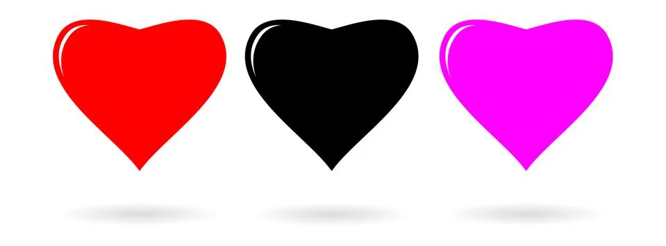 Heart Icon vector illustration Flat design style Stock Illustration