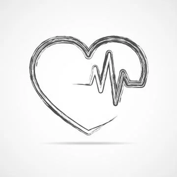 Heart icon. Vector illustration. Stock Illustration