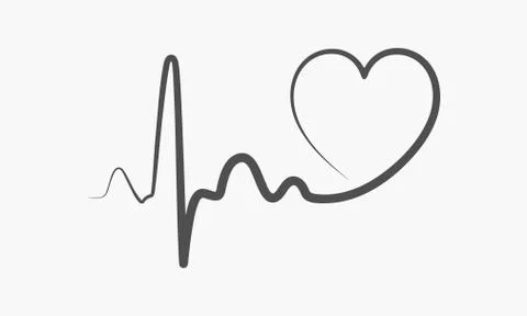 Heart icon. Vector illustration. Illustrazione stock