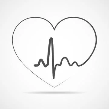 Heart icon. Vector illustration. Stock Illustration
