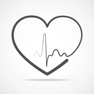 Heart icon. Vector illustration. Stock Illustration