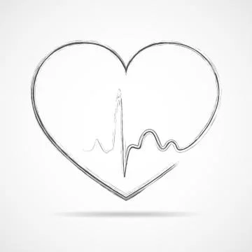 Heart icon. Vector illustration. Stock Illustration