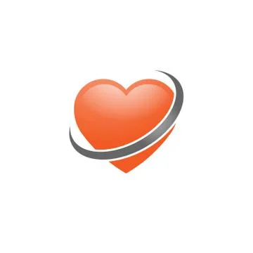 Heart icon vector logo Stock Illustration