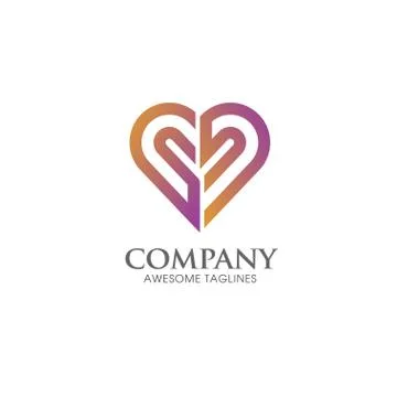 Heart icon vector logo vector Stock Illustration