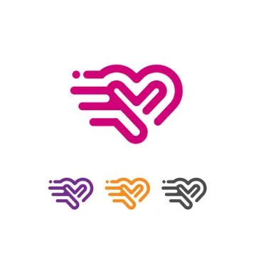 Heart icon vector logo vector Stock Illustration