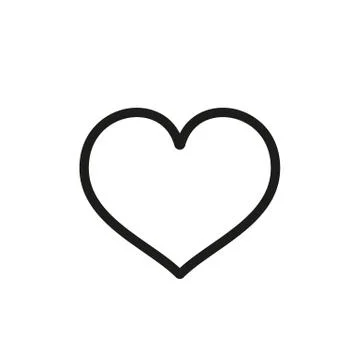 Heart Icon Vector. Perfect Love symbol. Valentine s Day sign, emblem isolated Stock Illustration