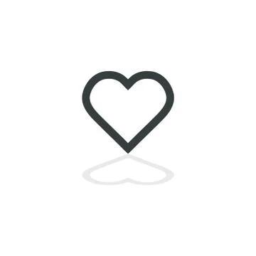 Heart Icon Vector. Perfect Love symbol. Valentine s Day sign, emblem isolated on Stock Illustration