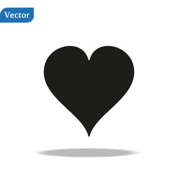 Heart Icon Vector. Vector image of a flat heart icon. Perfect Love symbol. Fl Stock-Illustration