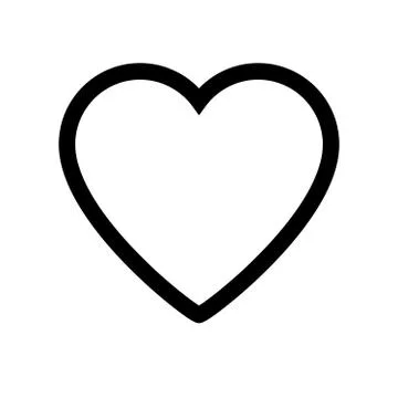 Heart icon on white background Stock Illustration
