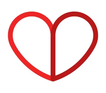 Heart icon on white background Stock Illustration