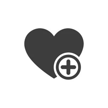 Heart icon on white background Stock Illustration
