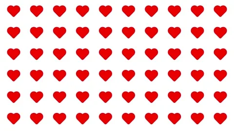 Heart icons bouncing and transitioning from outline to solid fill Stock Footage 279520749