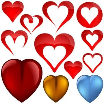 Heart Icons Stock Illustration
