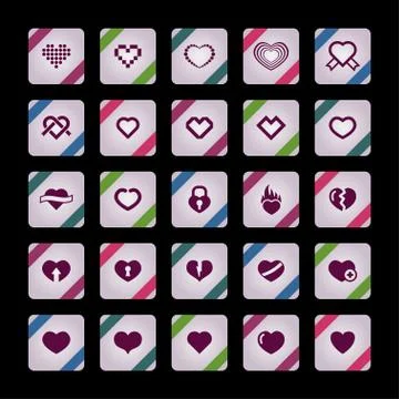 Heart icons Stock Illustration