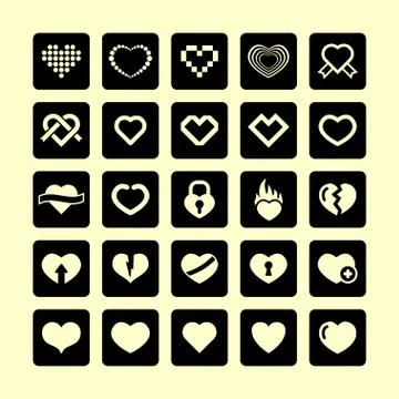 Heart icons Stock Illustration
