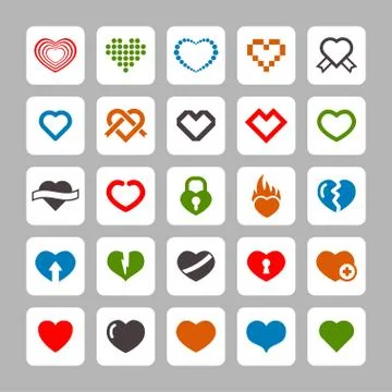 Heart icons Stock Illustration