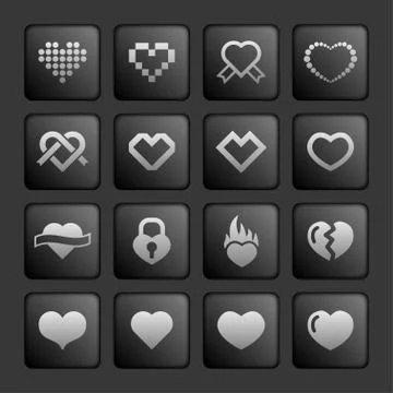 Heart icons Stock Illustration