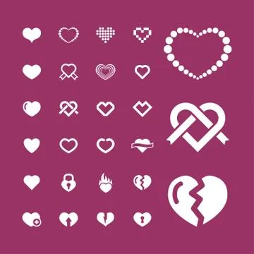Heart icons Stock Illustration