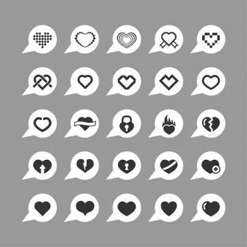 Heart icons Stock Illustration