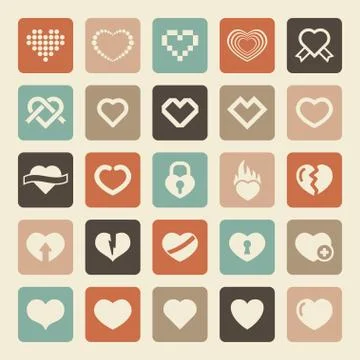 Heart icons Stock Illustration