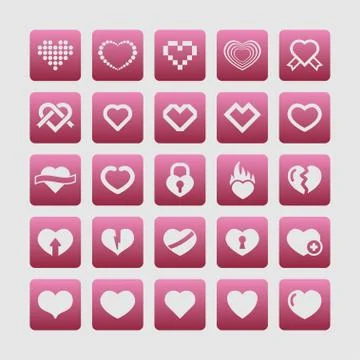 Heart icons Stock Illustration