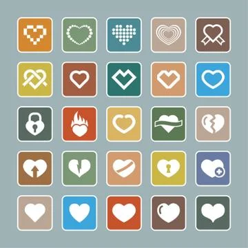 Heart icons Stock Illustration
