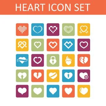 Heart icons Stock Illustration