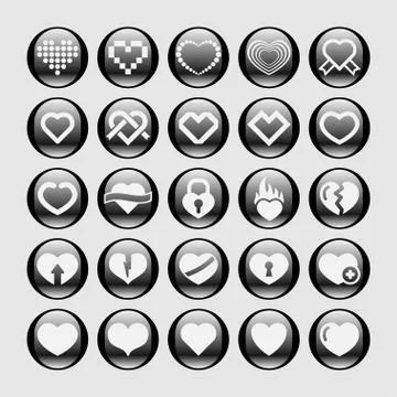 Heart icons Stock Illustration