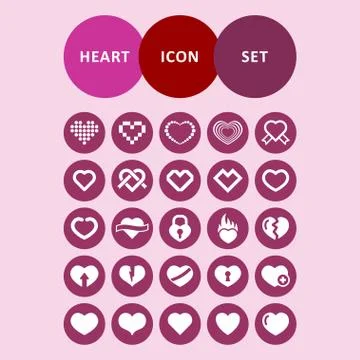 Heart icons Stock Illustration