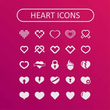 Heart icons Stock Illustration
