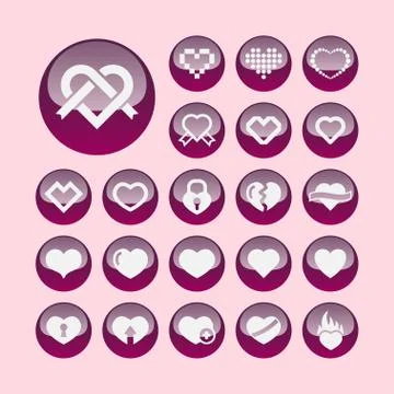 Heart icons Stock Illustration