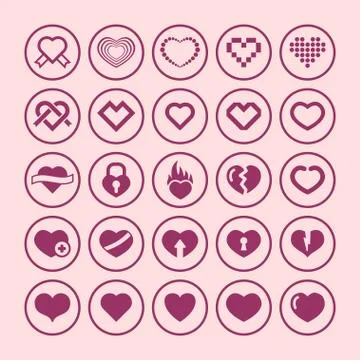 Heart icons Stock Illustration