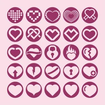 Heart icons Stock Illustration