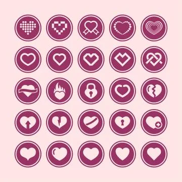 Heart icons Stock Illustration
