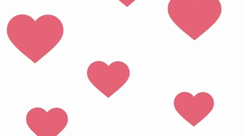 Heart icons moving animation, Flat style like and love symbol, The concept of Stock Footage 336562557