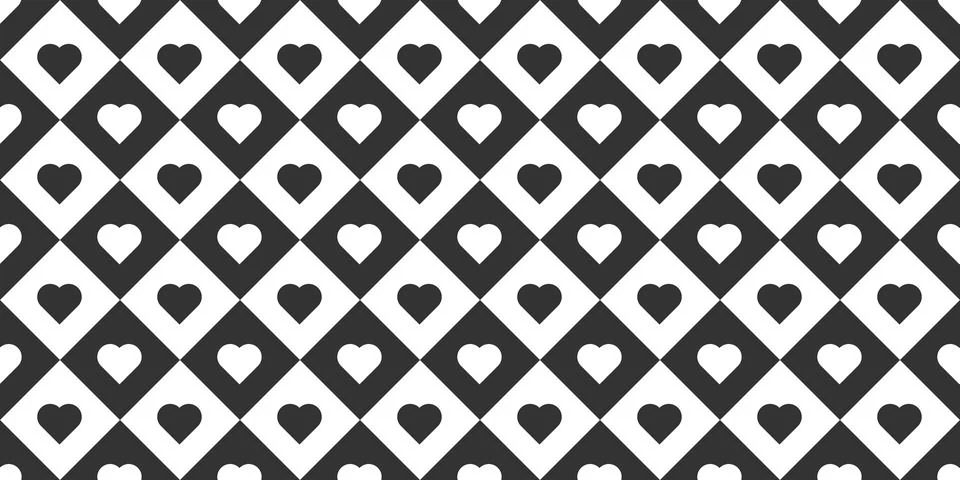 Heart Icons Seamless Vector Pattern Stockillustratie