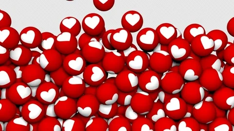 Heart Icons Transition Stock Footage 137911543