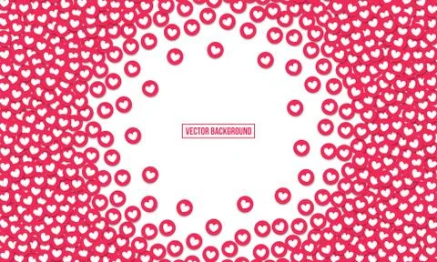 Heart like icons vector background Stock Illustration