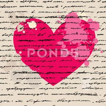 Heart illustration. love. vector background. Stock Illustration