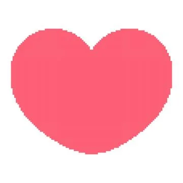 Heart illustration with pixel theme Stock Illustration