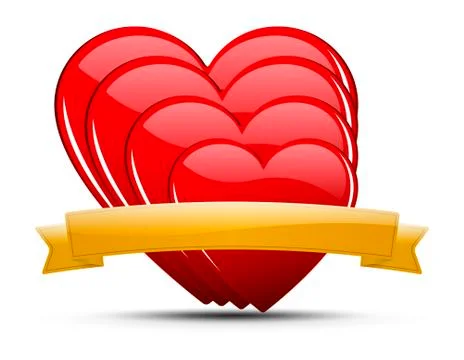 Heart illustration set Stock Illustration