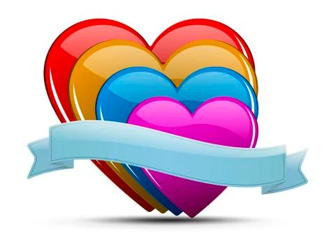 Heart illustration set Stock Illustration