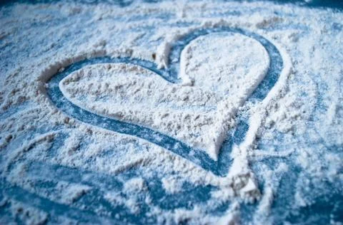 Heart image on the table Stock Photos