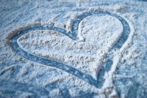 Heart image on the table Stock Photos