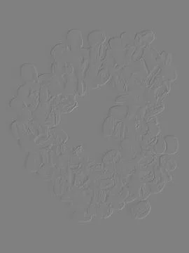 Heart imprint on light Stock Photos
