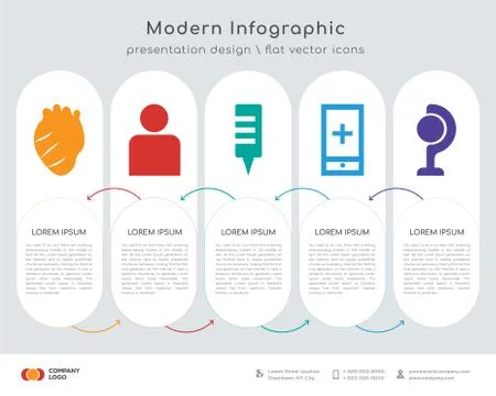 Heart infographics design Stock Illustration