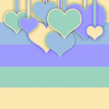 Heart isolated on a colored background Stock Illustration