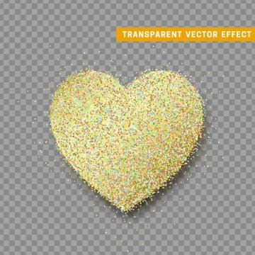 Heart isolated, transparent vector effect background Stock Illustration